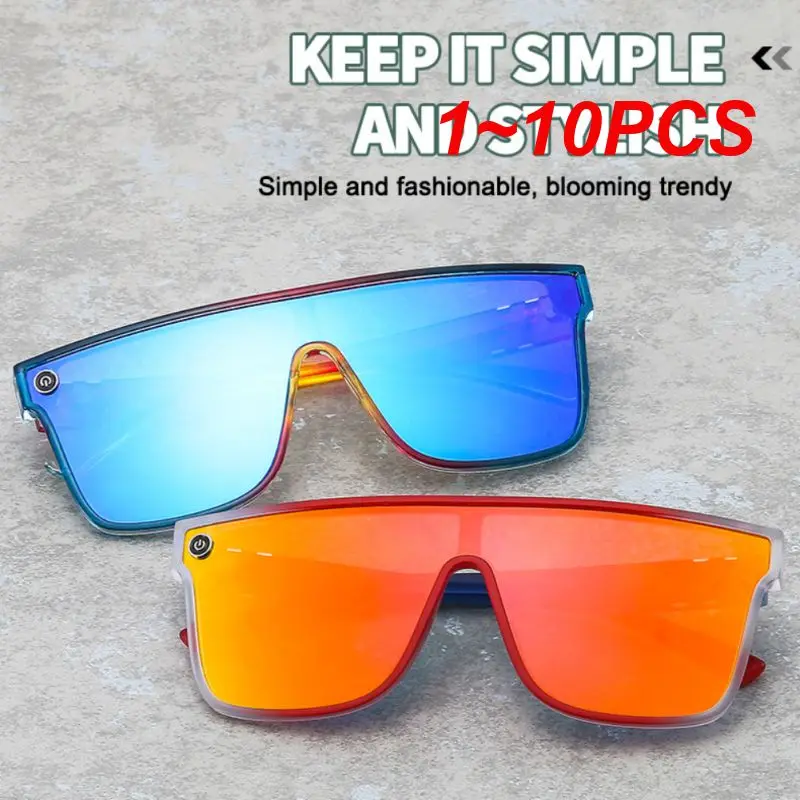 

1~10PCS New Sunglasses Outdoor Sports Cycling Glasses Large Frame Colorful Siamese Glasses For Sun Protection Travel UV400