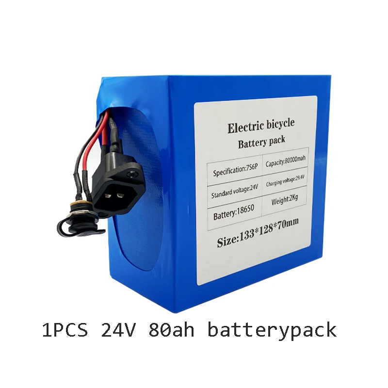 

Brand New 7S6P 24V 80Ah Lithium Battery Pack for Electric Wheelchair Electric Bicycle Electric Motorcycle Golf Cart Lighting