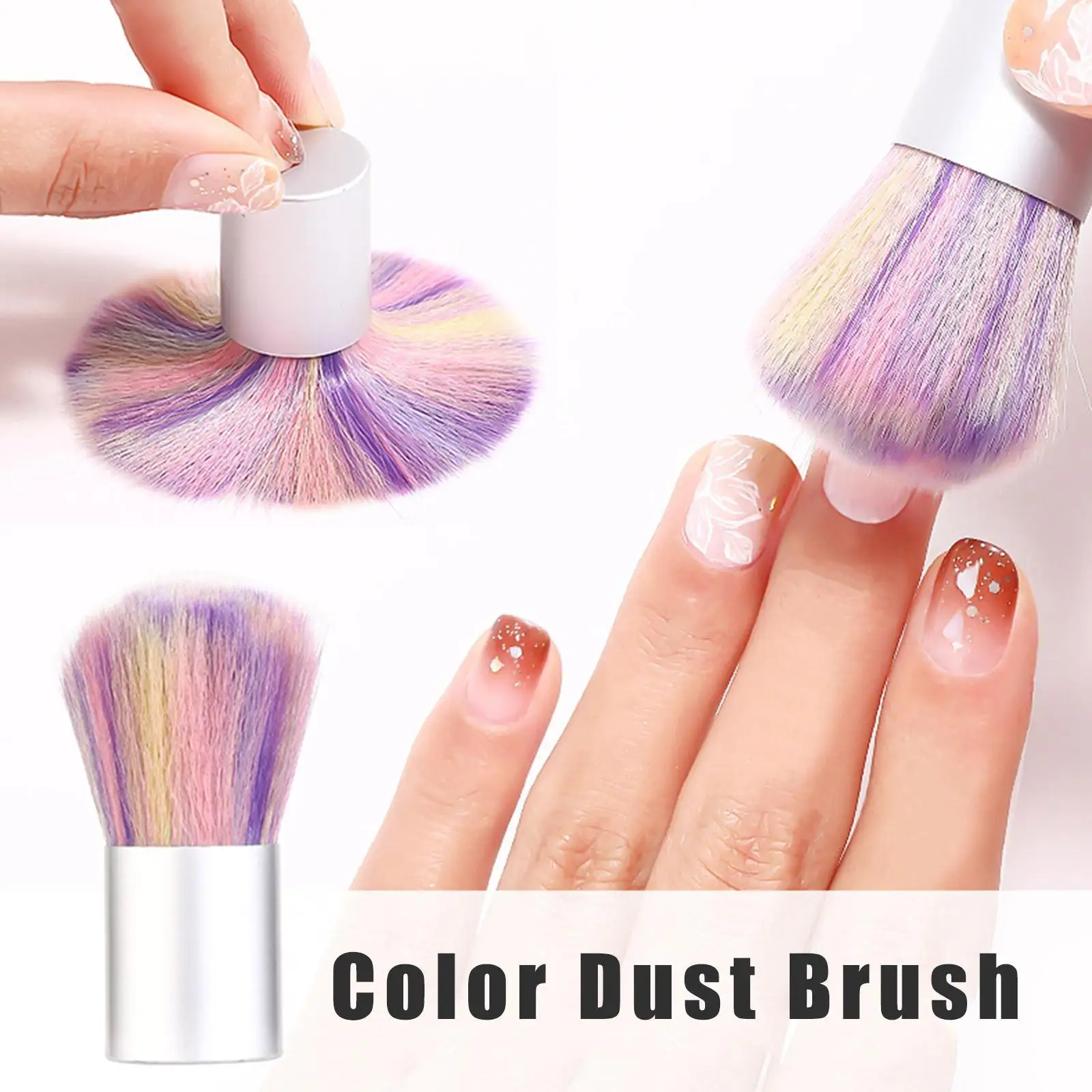 

1pcs Nail Cleaning Brush Colorful Mushroom Cleaner For UV Gel Dust Clean Portable Tool Remover Manicure Makeup Brushes