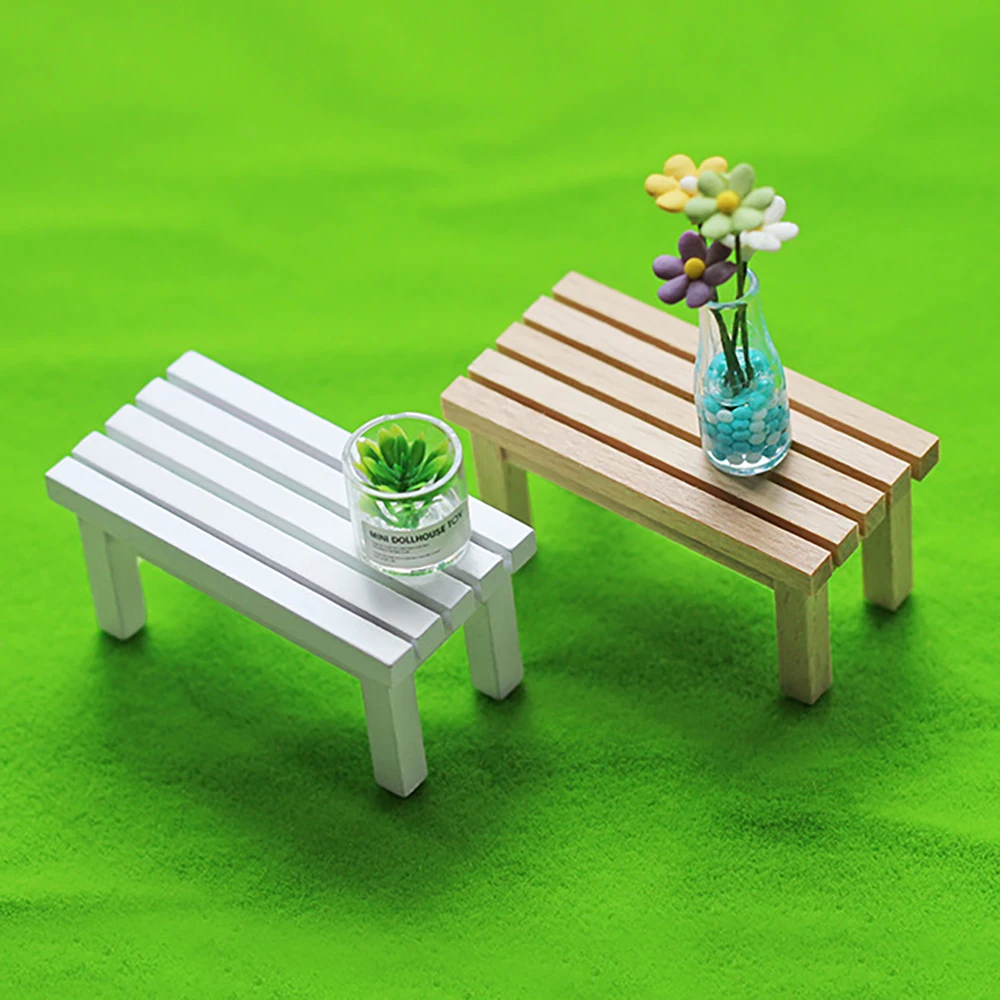 1 шт. 1/12 аксессуары для кукольного домика миниатюрная деревянная скамейка мини