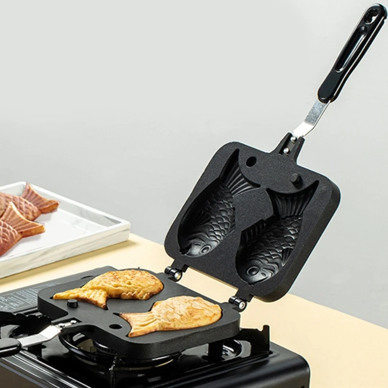 KX4B Алюминиевый чайник Тайяки в форме двойной рыбы форма для вафельных тортов