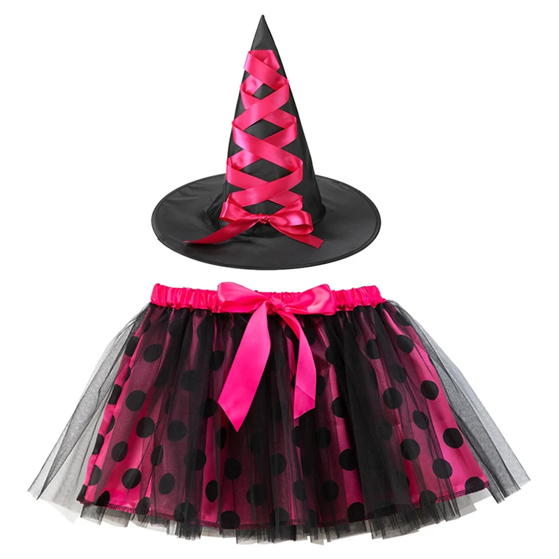 

Костюм ведьмы для девочек, юбка-пачка паука и шляпа ведьмы, костюм из 2 предметов для Хэллоуина, карнавала, детской одежды для косплея