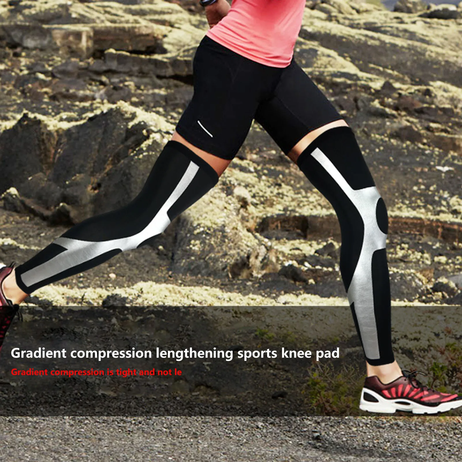 

Спортивные Компрессионные наколенники 2 шт., эластичная поддержка, обтягивающие одиночные воздухопроницаемые повязка на ногу