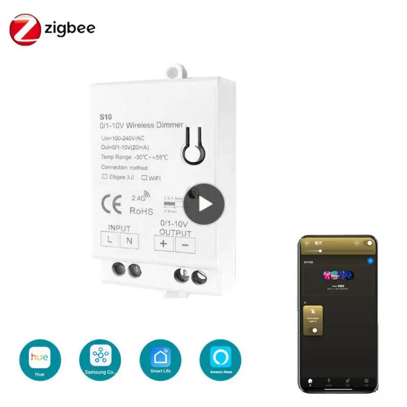 

Dimming Controller Mini Wireless Zigbee 3.0 Dimmer Support Smartthings Lighting Adjustable Switch Works With Zigbee Gateway