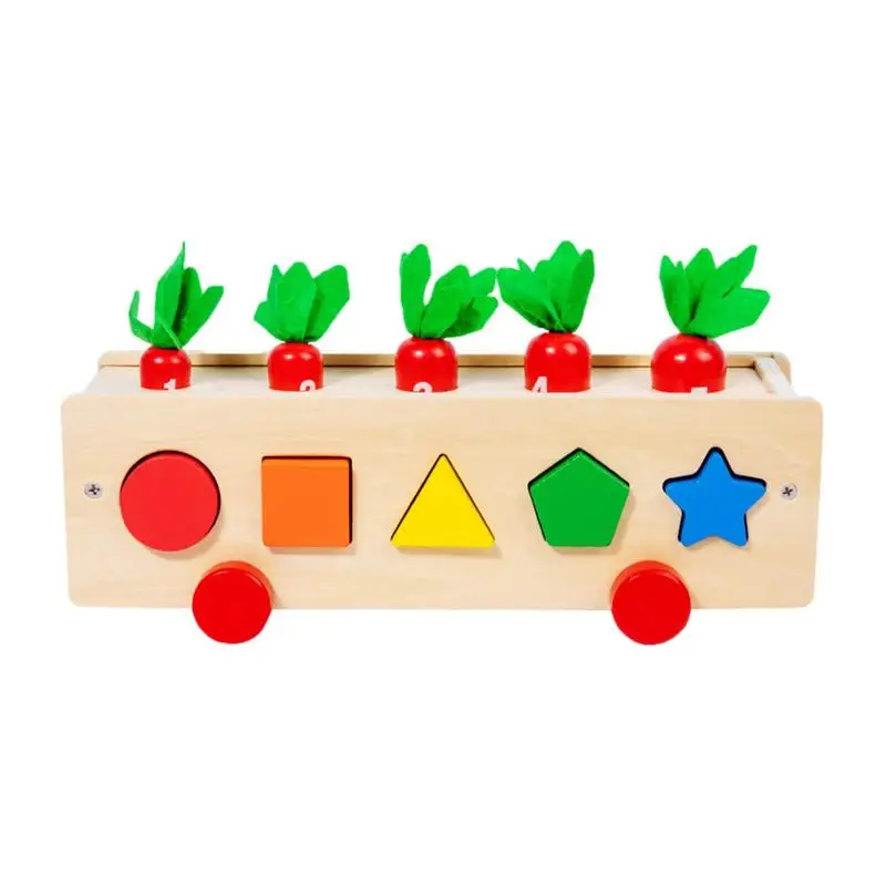 

Radish Pulling Toy Montessori Fine Motor Toys Pull Design Wooden Garden Toy Carrot Toy For Kids Wooden Carrot Toy With Bright