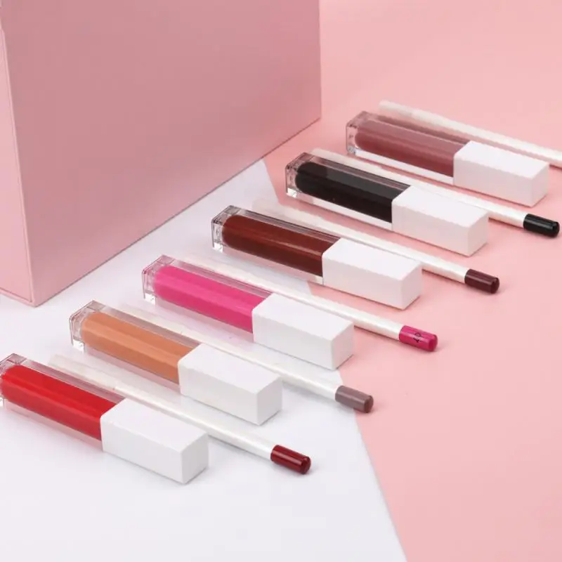 

17 Color Lipgloss&lip Liner Collocation Velvet Matte Lipstick Pen Waterproof Long-lasting Sexy Contour Tint Lip Beauty Make Up