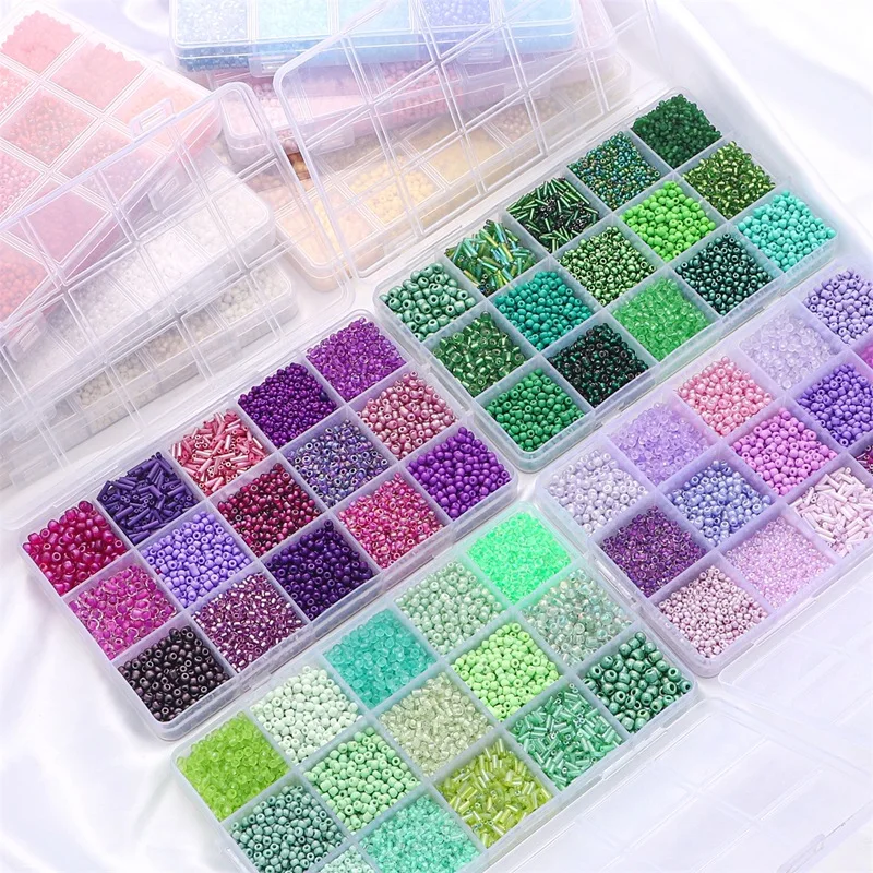 

150g Mixed Beads 1 Set/box Tube Beads Seedbeads Round Mix Randomly Colors Necklace Beads DIY Jewelry Making Beading Accessories