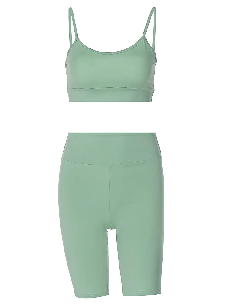 OSEN-однотонный жилет на бретельках для женщин шорты подтягивания бедер