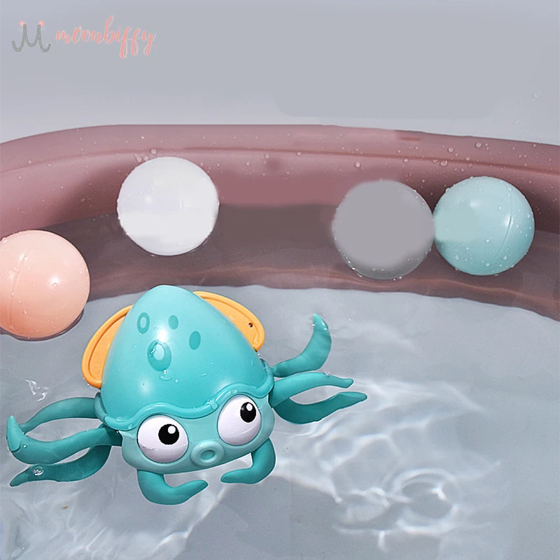 

Baby Bath Toys Animal Cute Cartoon Octopus Classic Baby Water Toy Infant Swim Chain Clockwork Gift for Kids
