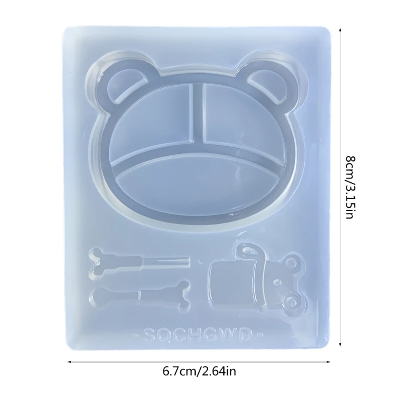 Очаровательные пищевые тарелки в форме медведя Прочная силиконовая форма для