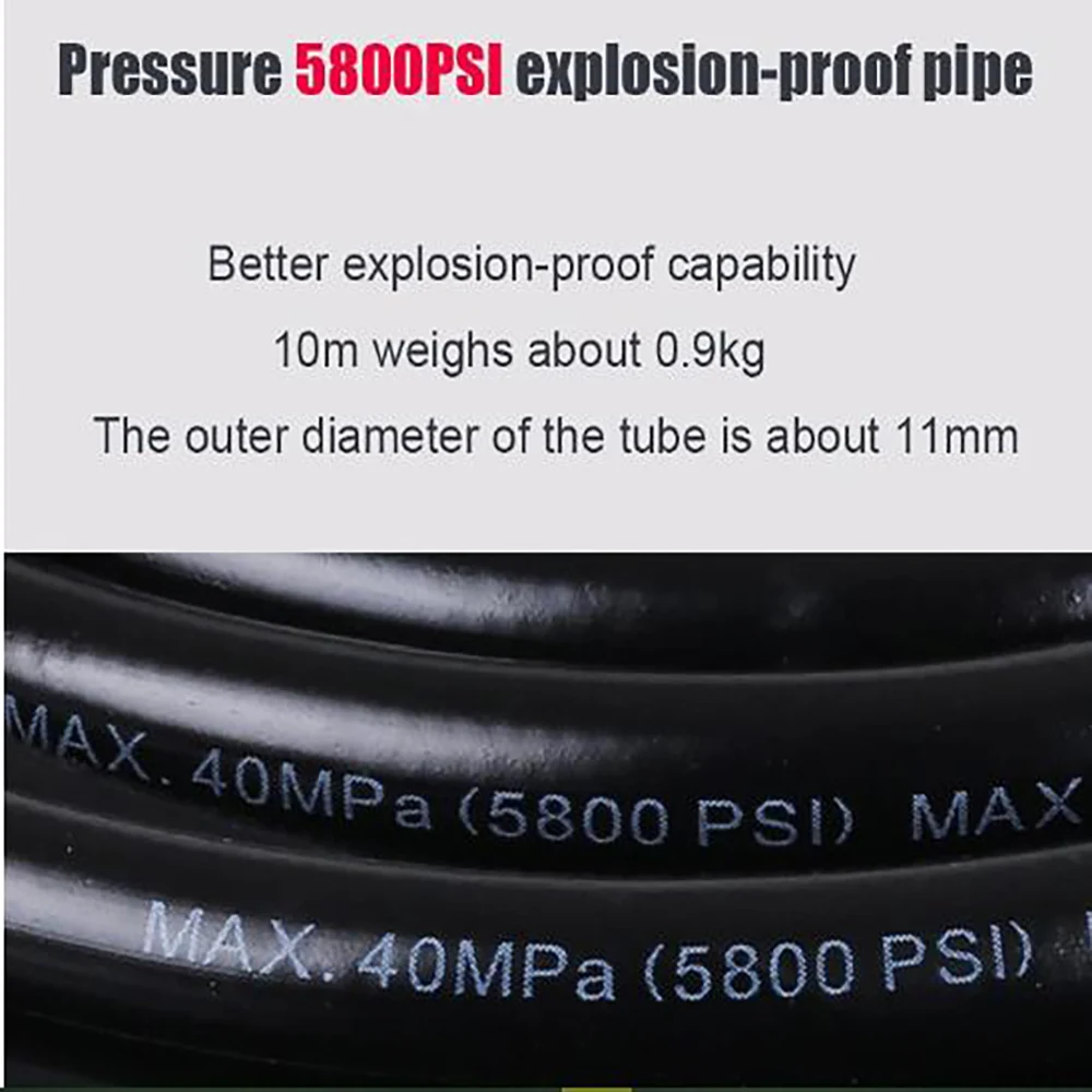 Черный шланг для мойки высокого давления 5800PSI удлинитель шланга используется