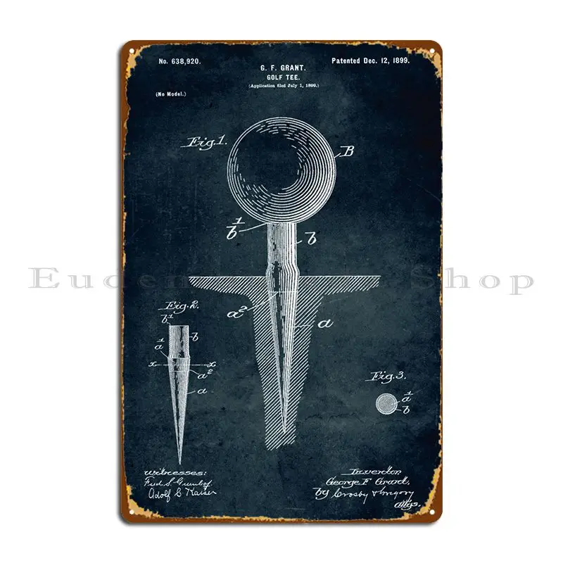 

No107-1899-Гольф-Тройник-изобретатель Джордж Ф. Грант, металлические знаки, персонализированный настенный плакат для кинотеатра, создание дизай...