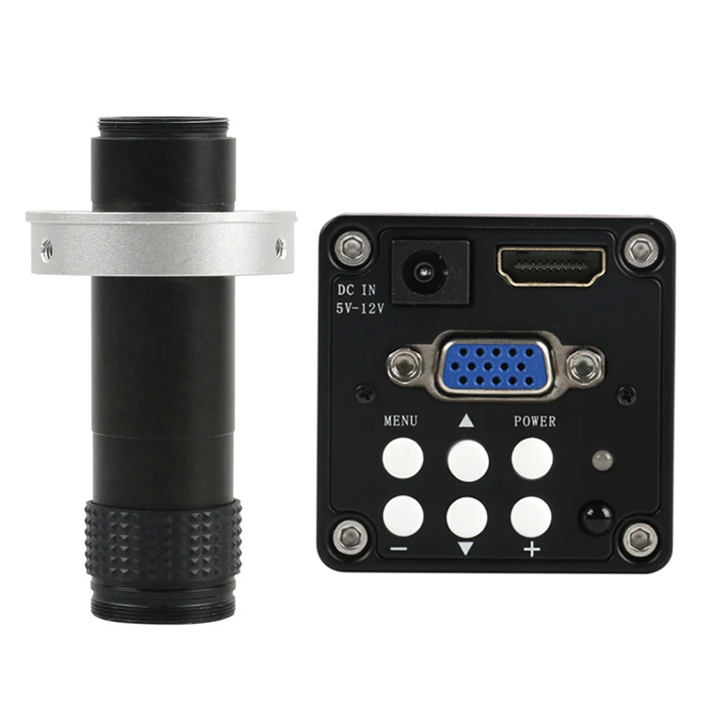 

13MP 1/3" 60F/S CMOS HDMI VGA Industry Video Microscope Camera 1-130X C-Mount Lens High Working Distance For Phone Tablet Repair