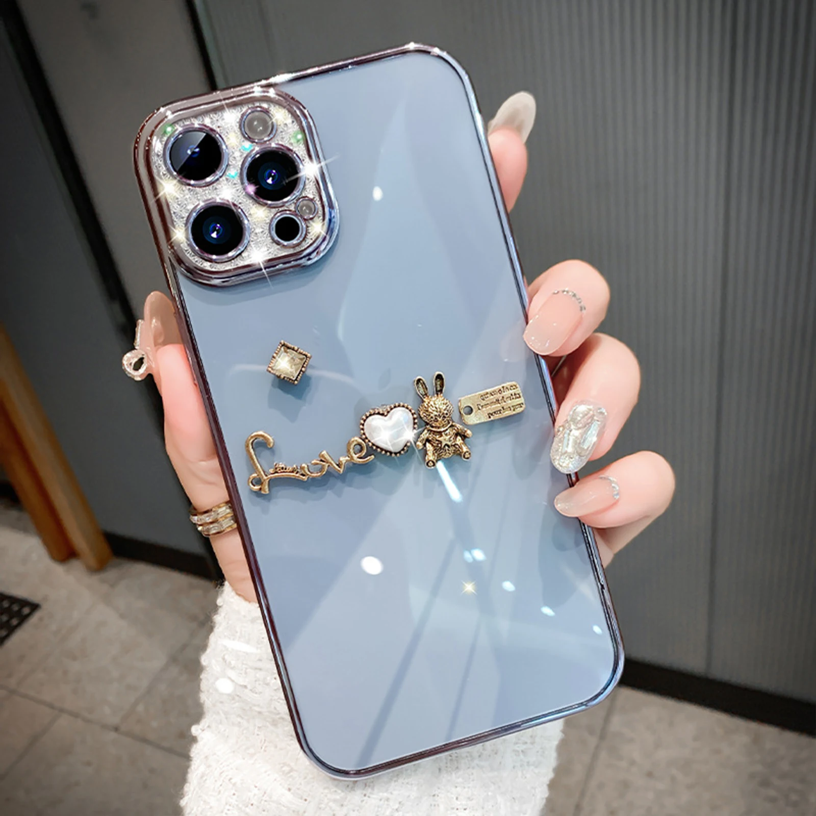 

For iPhone 14 Pro Max Case Protective Soft Transparent Anti Yellowing Case Plating Bumper Cover Shockproof for iPhone 14 Plus