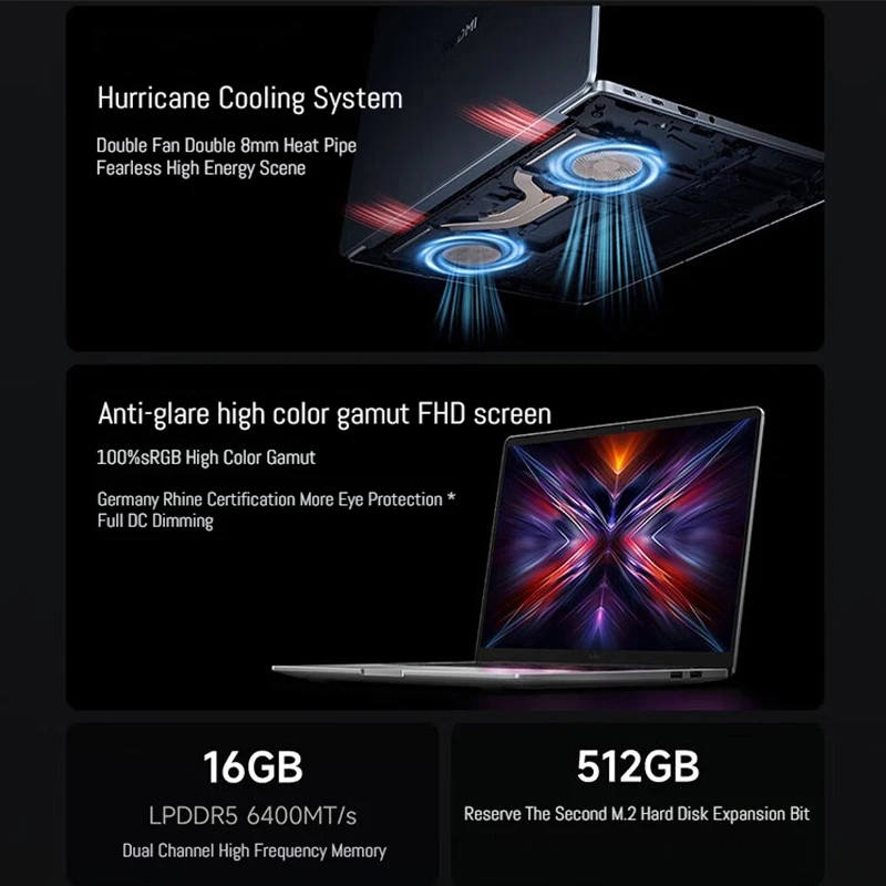 Фото Ноутбук Xiaomi Redmi Book 14 2025 Ryzen 7-7735H/R5-7535H Radeon 680M/660M RAM 16 ГБ 512 ГБ SSD 14-дюймовый экран 60 Гц Тонкий ПК для ноутбука №4