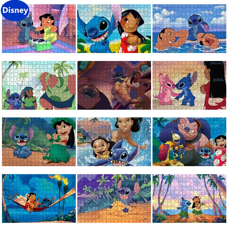 

Коллекция персонажей из мультфильма Disney Star Treasure, Детский пазл для мозговой штурма, 300/500/1000 деталей, пазл, игра, праздничный подарок, набор