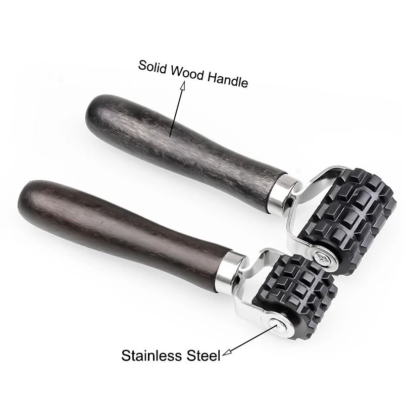 

Car Soundproof Deadening Wood Handle Gear Roller Wheel Tool Auto Audio Modification Tools Sound Insulation Cotton Wheel Black