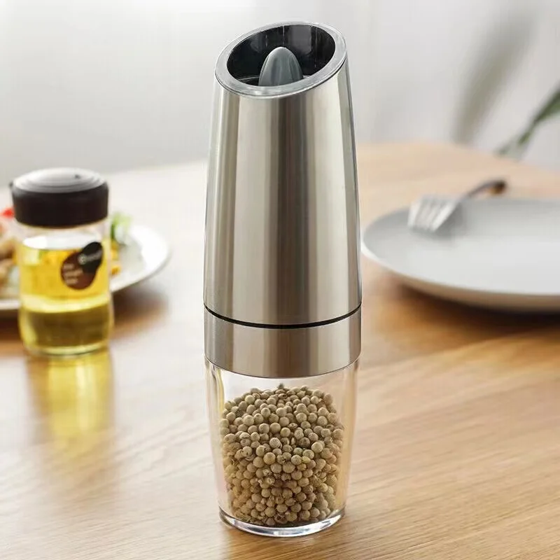 

Electric Pepper Grinder Pepper Mill Stainless Steel Automatic Gravity Induction Adjustable Thickness Kitchen Spice Grinder Tools