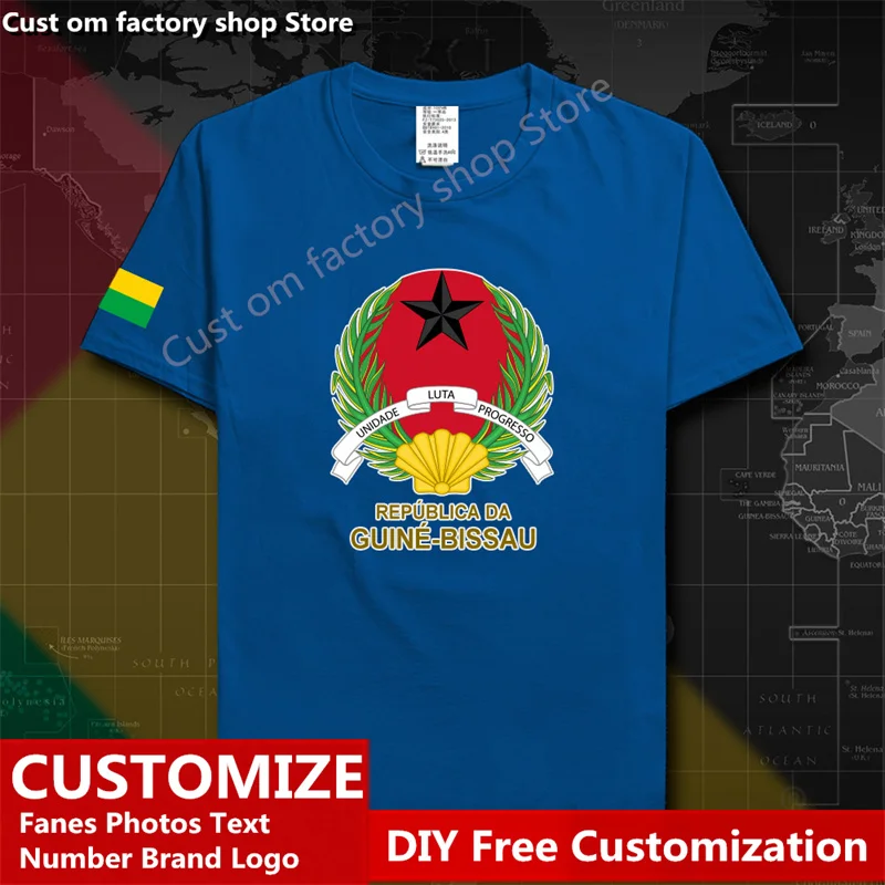 

Republic of Guine Bissau Guinean Bissau GNB Country T shirt Custom Jersey Fans Number LOGO High Street Loose Casual T-shirt