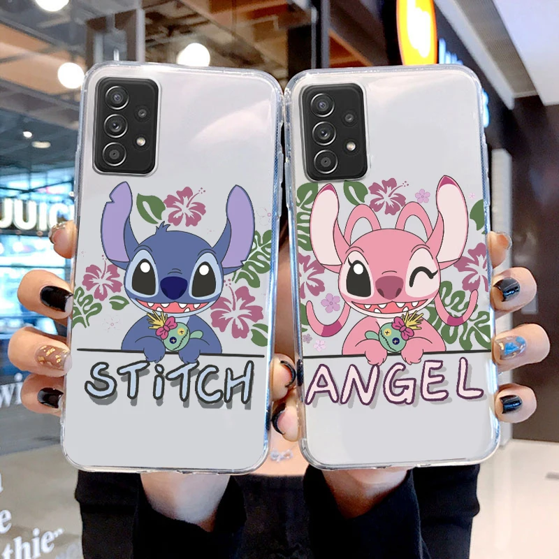 

Stitch Lilo Angel Cute For Samsung Galaxy A04 A04E A42 A12 A02S A91 A81 A71 A51 A41 A31 A21 Soft Transparent Phone Case Fundas