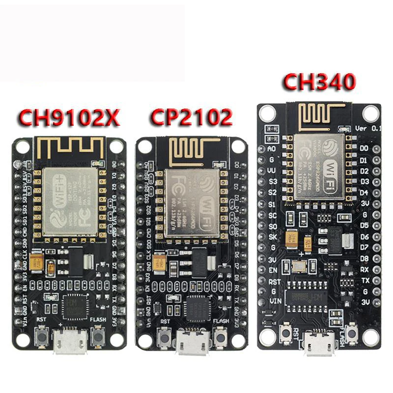 

Wireless WIFI Module CH340 / CP2102 / CH9102X NodeMcu V3 V2 Lua WIFI Internet of Things Development Board Based ESP8266 ESP-12E