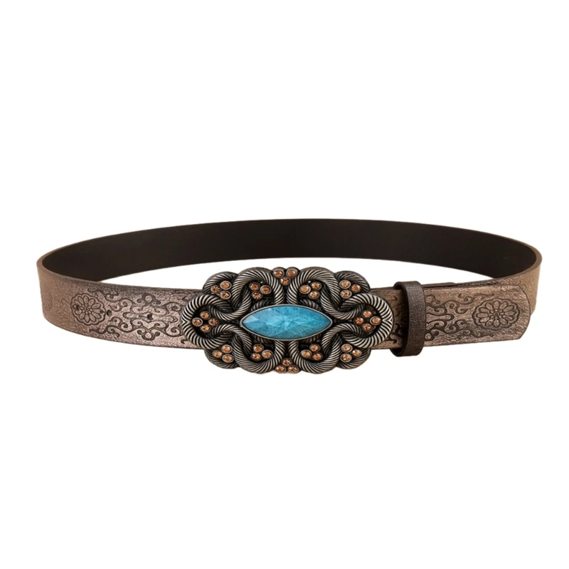 

Ethnic-style Wide Belt for Women Vintage Pants Belt Vacation Waist Belt for Female Girdle Belt Decorative Accessories