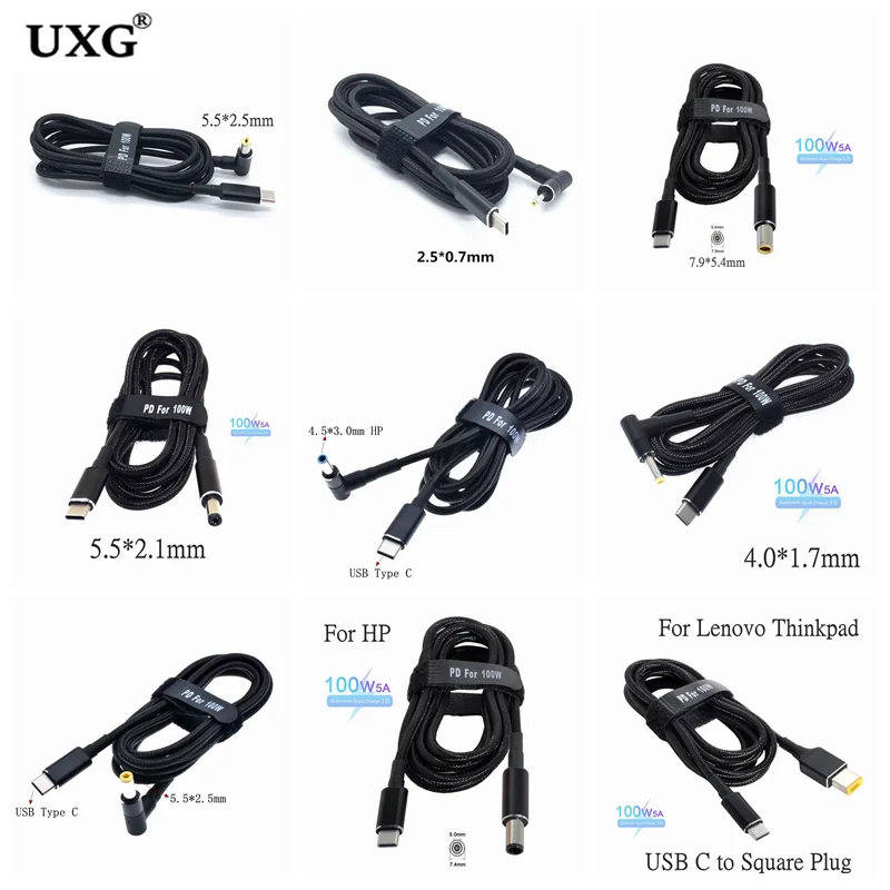 Кабель зарядный 45/65/90/100 Вт, USB Type-C PD