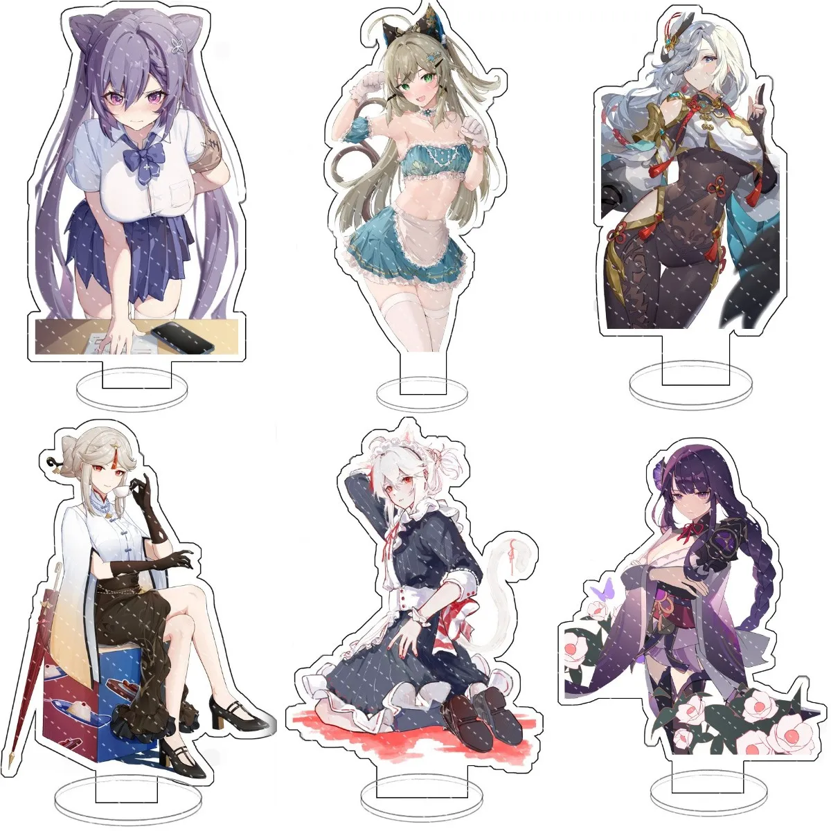 

Hot Game Anime Genshin Impact Raiden Shogun Cosplay Acrylic Action Figure Kaedehara Kazuha Stand Model Toy Decor Prop Fans Gift