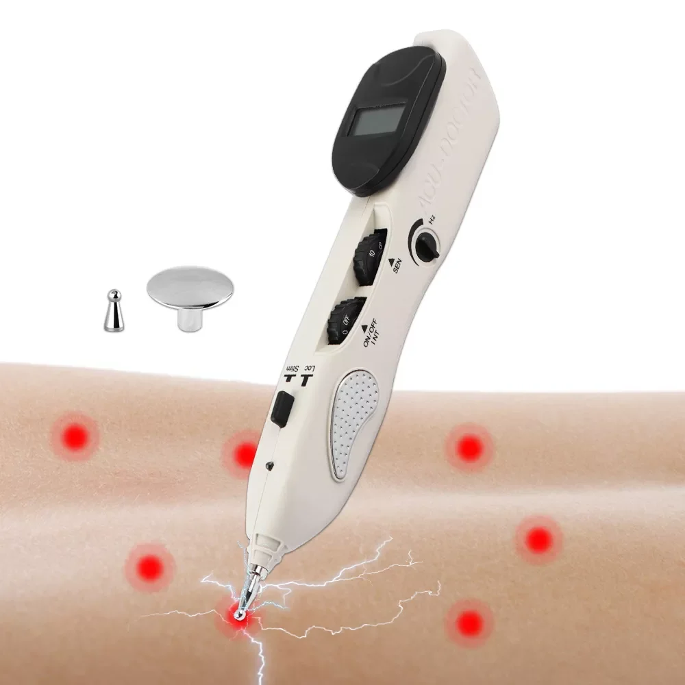 

NEW2023 Acupuncture Pen TENS Point Detector With Digital Display Laser Therapy Heal Massage Acupoint Muscle Stimulator Device