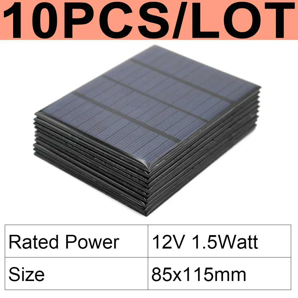 

10 шт. солнечная панель 12 В 1,5 2 3 5 7 Вт Мини Солнечная система Сделай Сам уличная батарея сотовый телефон зарядные устройства портативная солн...