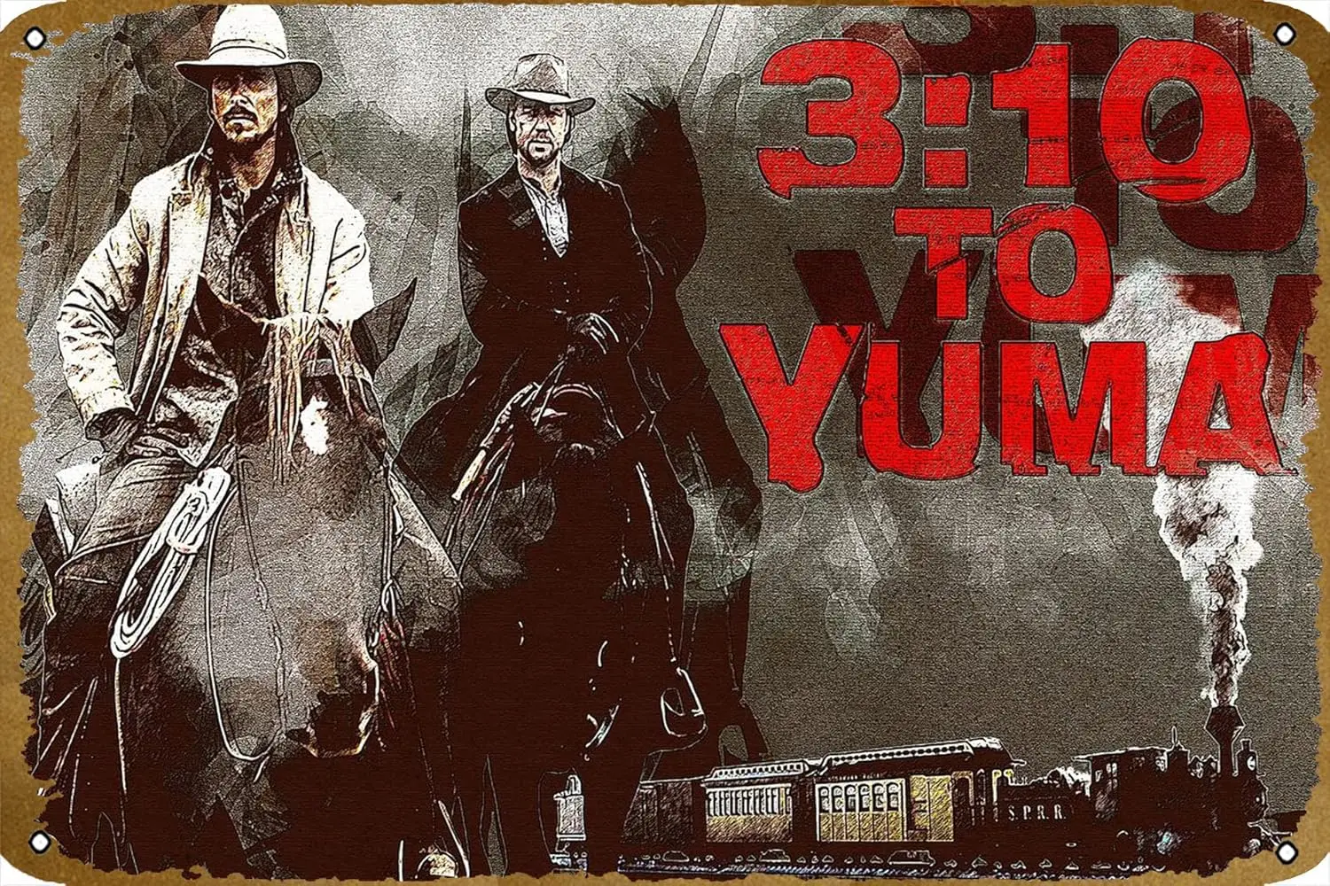 Постер фильма В Юма в стиле ретро металлическая жестяная вывеска 8x12 дюймов