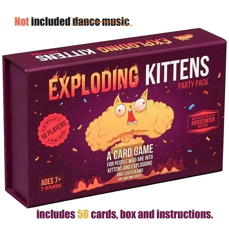 Карточная Игра Exploding Kittens Оригинальная Версия Nsfw Поздняя Ночь Эластичные Котята