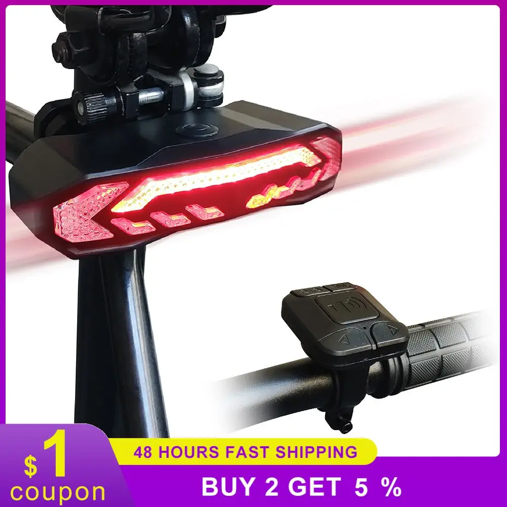 

Remote Control Bicycle Taillight Ultra-bright Steering Taillights Waterproof Bike Lights 5 In 1 Intelligent Brake Induction