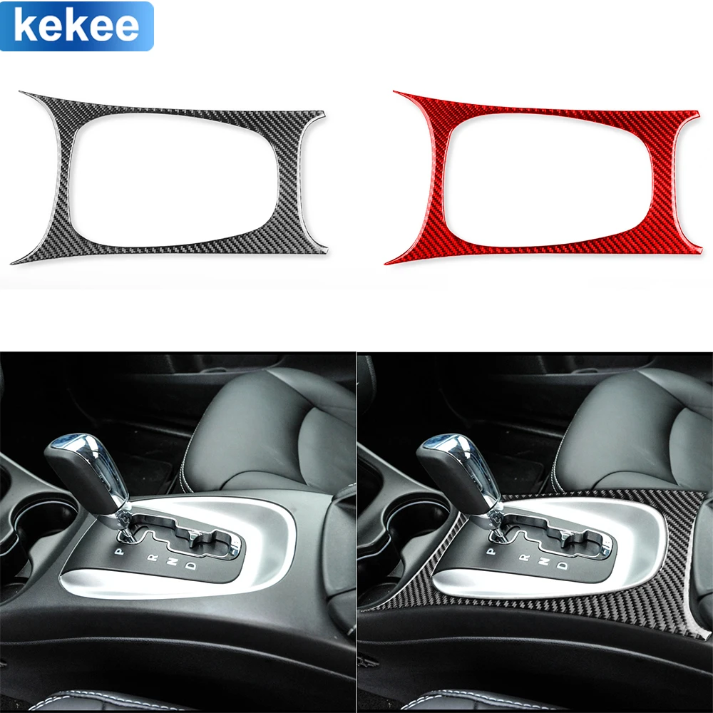 

For Dodge Journey 2011 2012 2013 2014 2015 2016 2017 Gearbox Gear Shift Frame Real Carbon Fiber Sticker Car Interior Accessorie