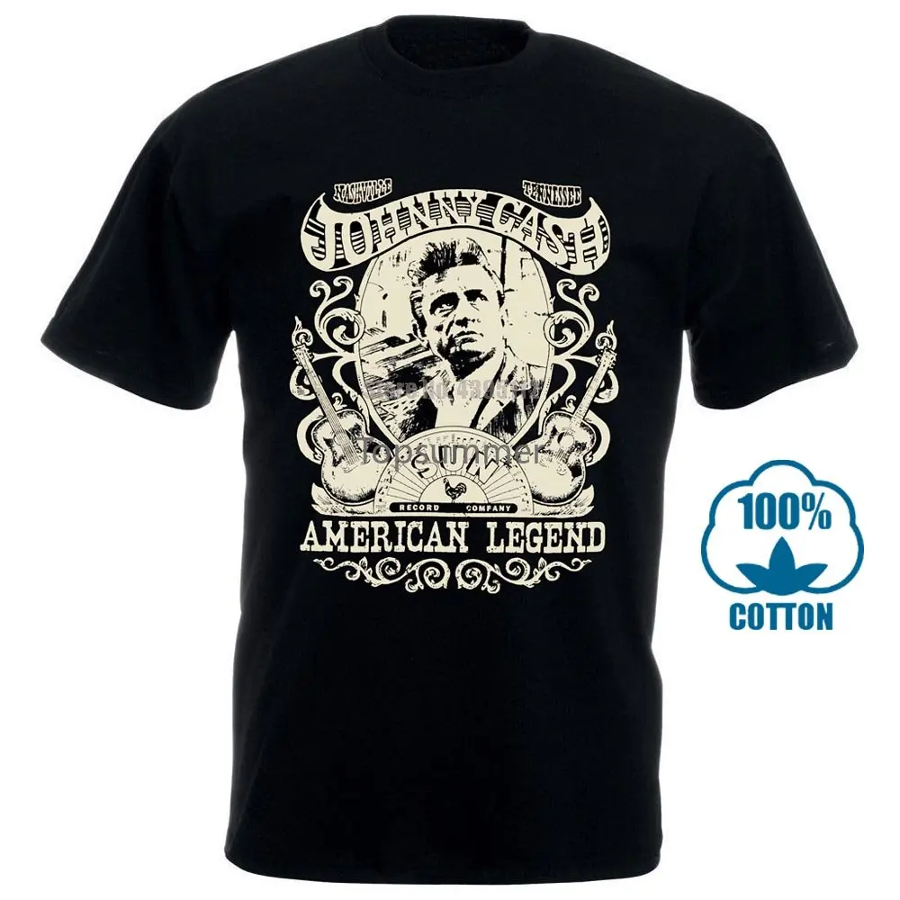 O Neck Sunlight Men T Shirt Johnny Cash Sun Records American Legend Nashville T Shirt Mens Medium Nwt New