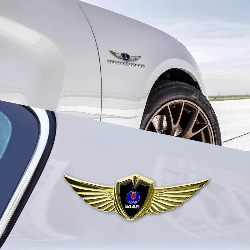1 шт. автомобильный значок с металлическими крыльями для SAAB 93 Vector Aero Pantalla Radio Android 95