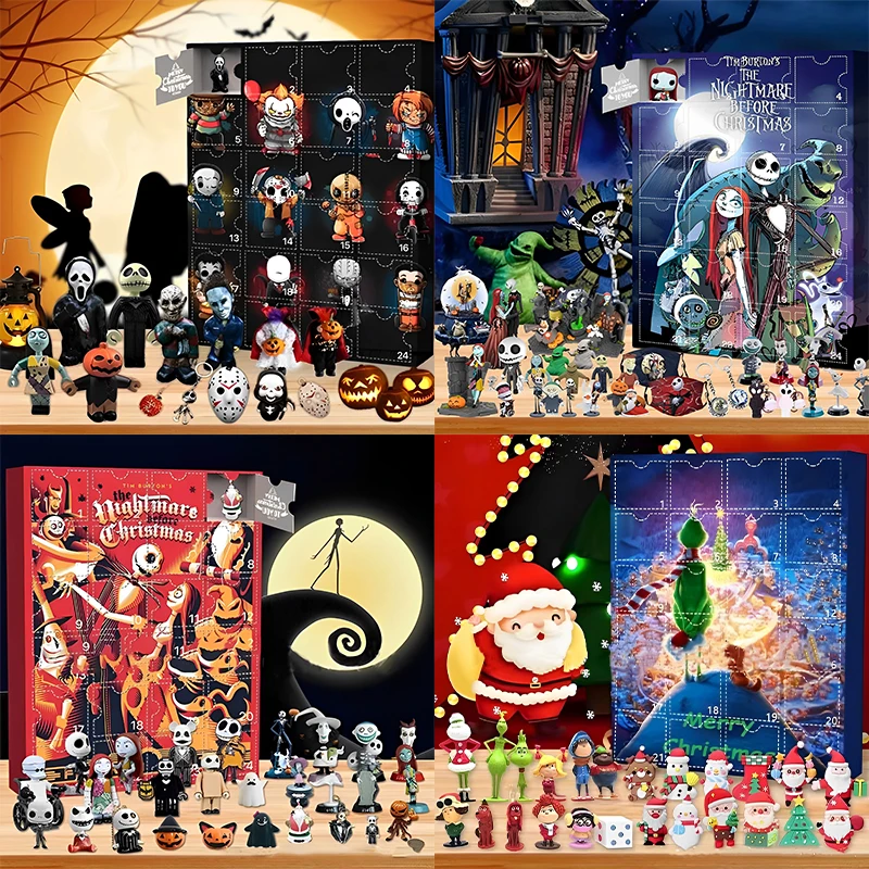 

Christmas Halloween Children Advent Day 24Th Calendar Countdown Gift Box Anime Cute Cartoon Pokemon Pikachu Doll Toys Girls