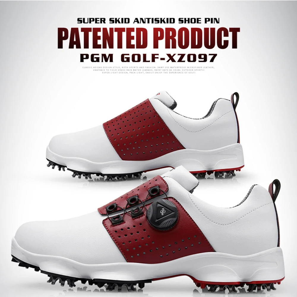 PGM Golf Shoes Professional Waterproof Sports Shoes Men Lightweight Golfer Trainers Footwear Golfing Men's Sneakers Athletic