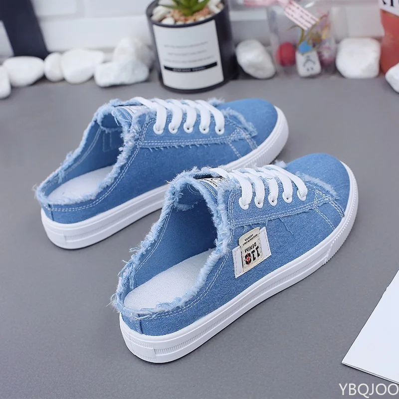 

New 2022 Spring Summer Women Canvas Shoes flat sneakers women casual shoes low upper lace up white shoes