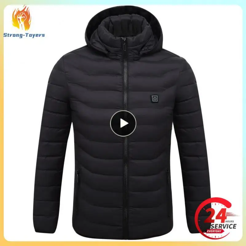 

8 Areas Smart Heating Men Self Heating Vest USB Electric Heating Vest Women Thermal Coat Winter Cotton Padded Clothes