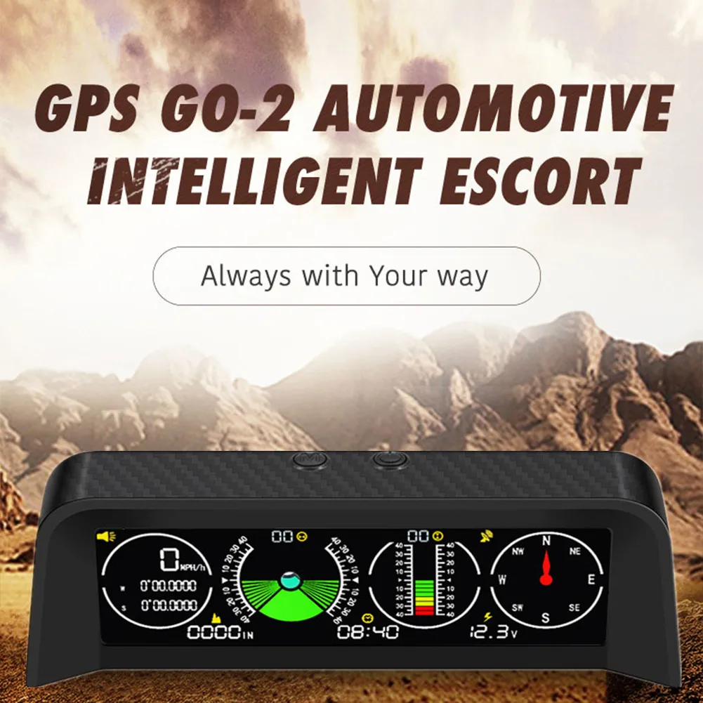 

X90 Automotive Car Digital GPS Speedometer HUD MPH KM/h Inclinometer For Asian European Cars DC 10V~30V High-precision Satellite