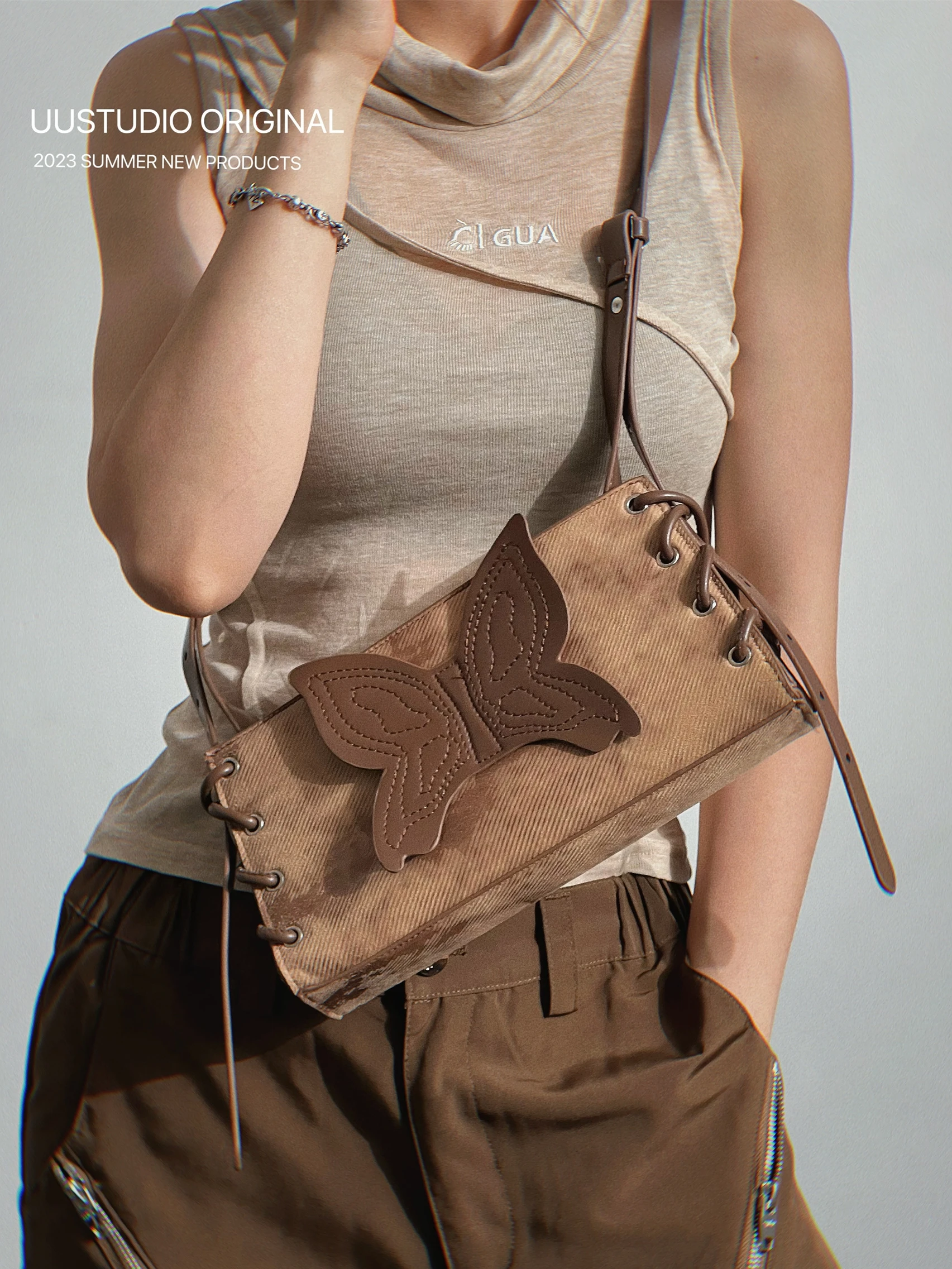 

Original Niche Design New High Quality Waste Style Y2K Spice Girl Butterfly Shoulder Bag Trend Crossbody Bag for Women Hot Sale