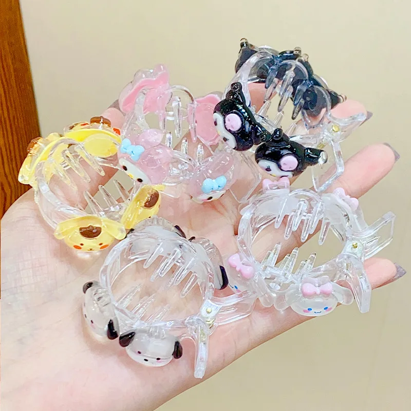 

Sanrio милые Мультяшные заколки для волос Kuromi Cinnamoroll Melody Meatball Head Plate шпильки для волос Hello Kitty Plate шпилька для волос