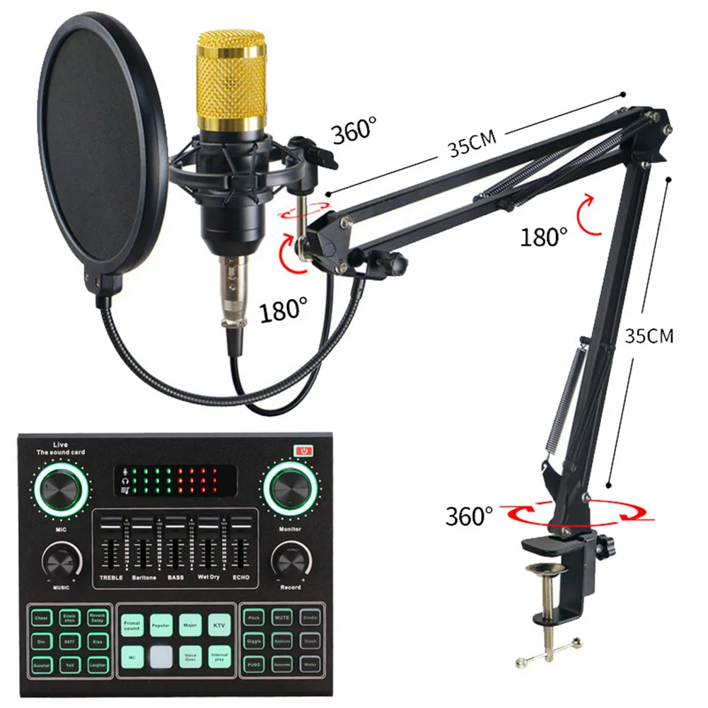 

Mixer Live Sound Card Suspension V9 Sound Card Set 2.1 Channel 3.0 Bluetooth