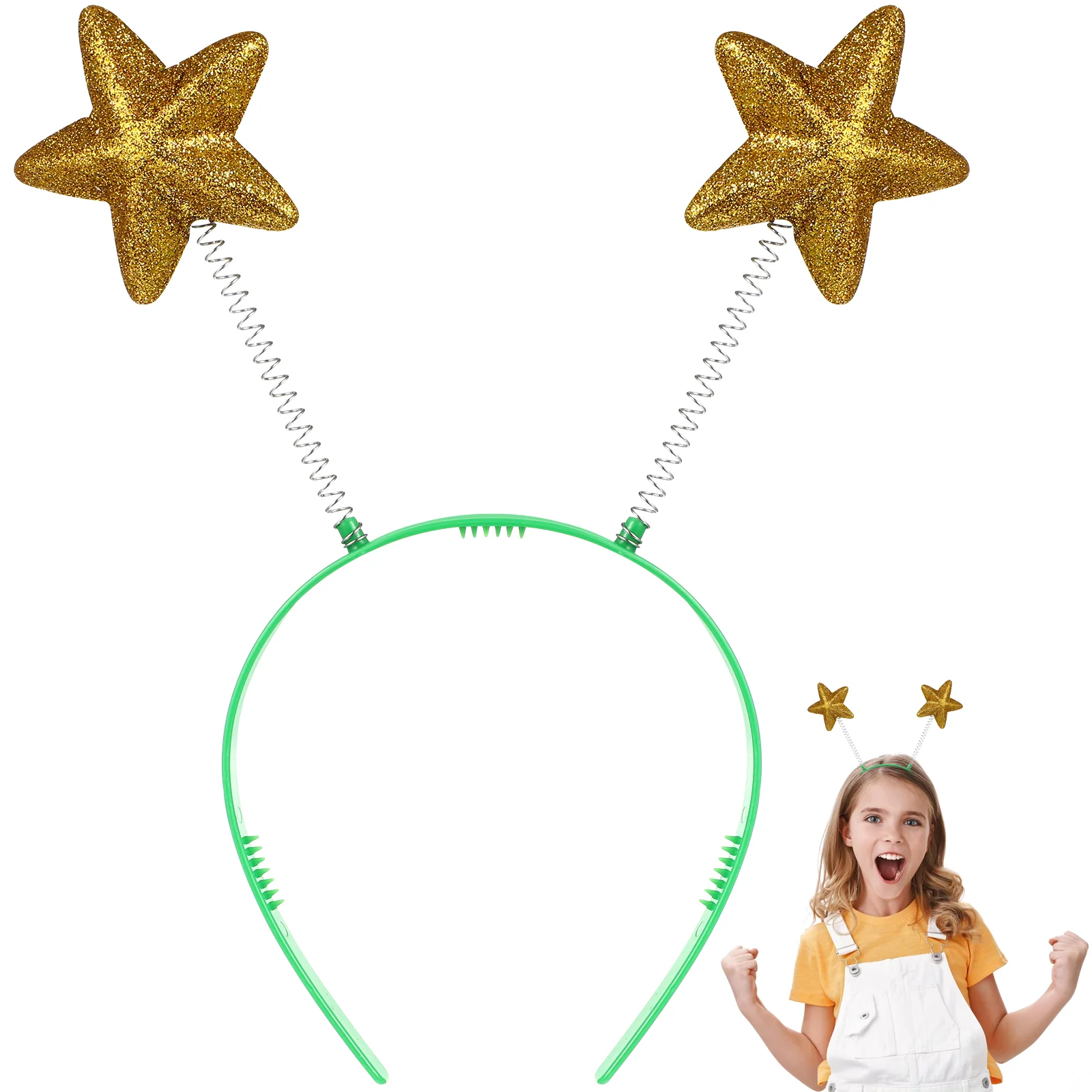 

8 Pcs Hair Tie Pentagram Headband Star Hoop Christmas Cosplay Headdress Girls Sequined Miss