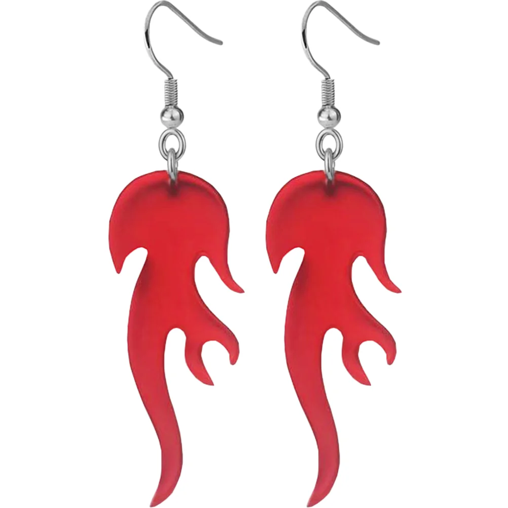 

Earrings Flame Jewelry Fire Drop Dangle Women Pendant Ear Punk Earring Novelty Cool Wedding Charm Geometric