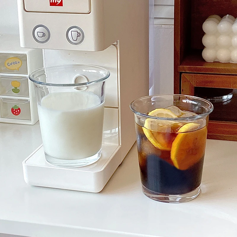 Винтажная кофейная стеклянная ретро-кружка объемом 360 мл для завтрака и молока