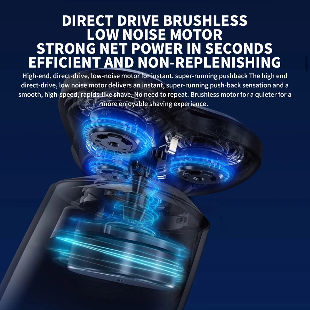 Портативная электробритва Xiaomi Mijia S700 с тройным лезвием и водонепроницаемой