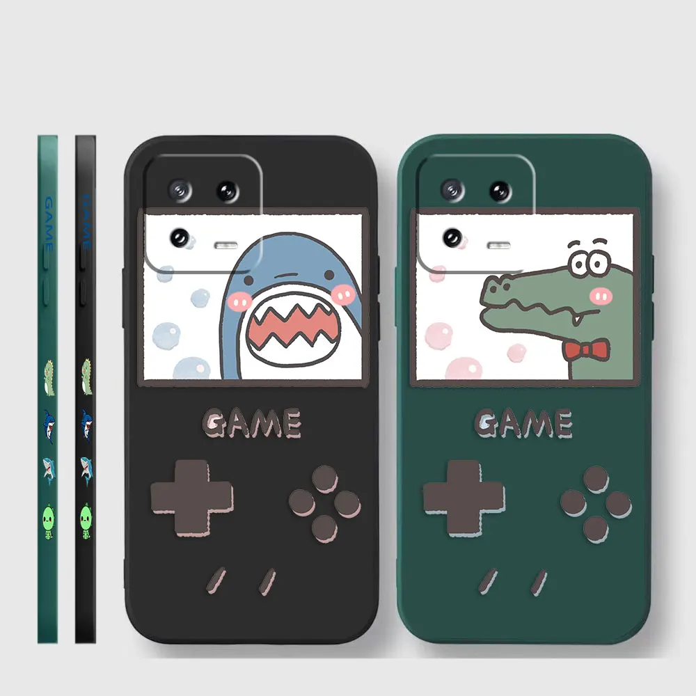 Case For Xiaomi PCOO F3 F4 F5 M3 M4 M5 X3 X4 X5 MIX 3 4 Black Shark 5 GT Pro 4G 5G Case Funda Shell Game Cartoon Shark Dinosaur
