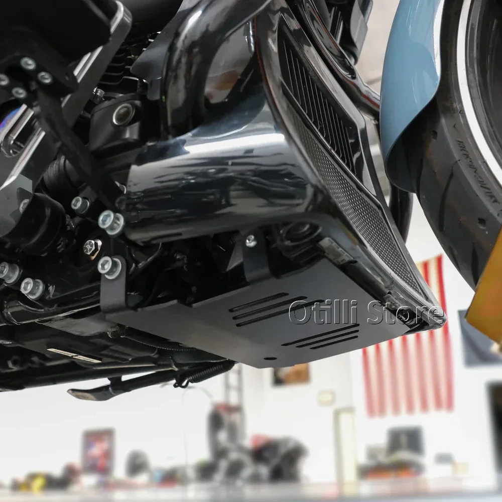 Фото Для Road Glide FLTRX FLTRXSTSE Street Glide FLHX 2024 2025 устройство защиты двигателя, нижние аксессуары, защитная пластина, нижняя часть двигателя №3